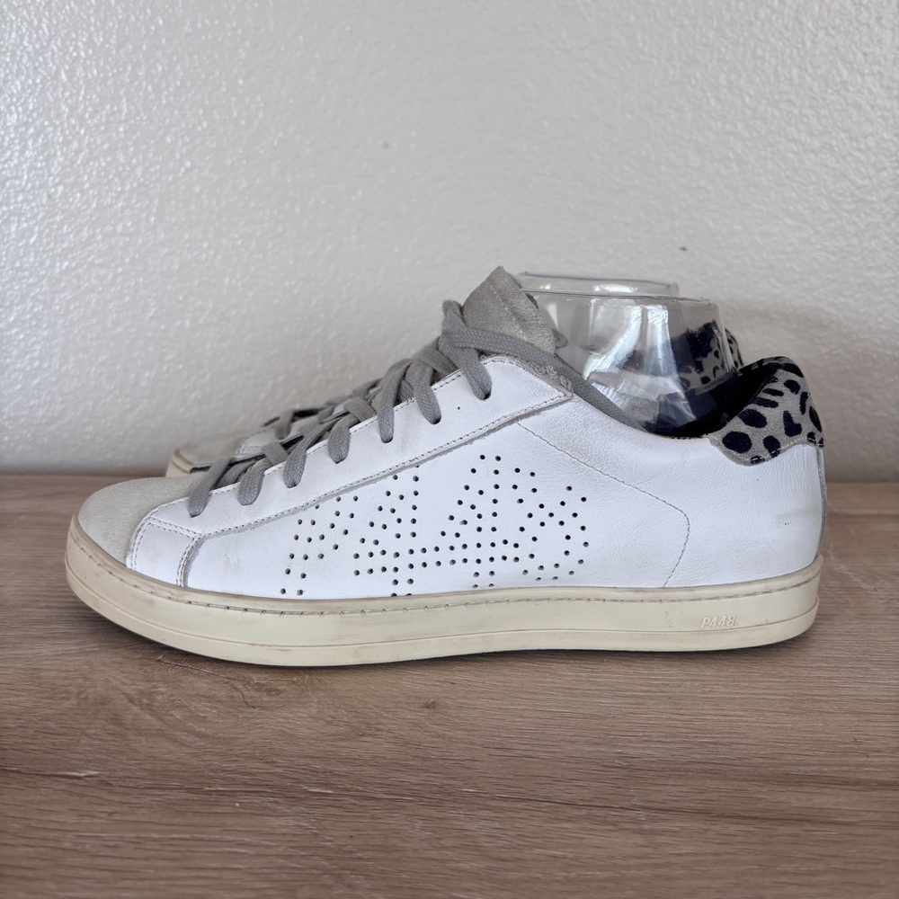 P448 John Low‎ Top White Lace Up Sneaker Size 39, US Size 8.5-9